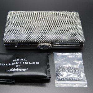 Signature Club A Jeweled Evening Bag Dark Silver NEW IN BOX